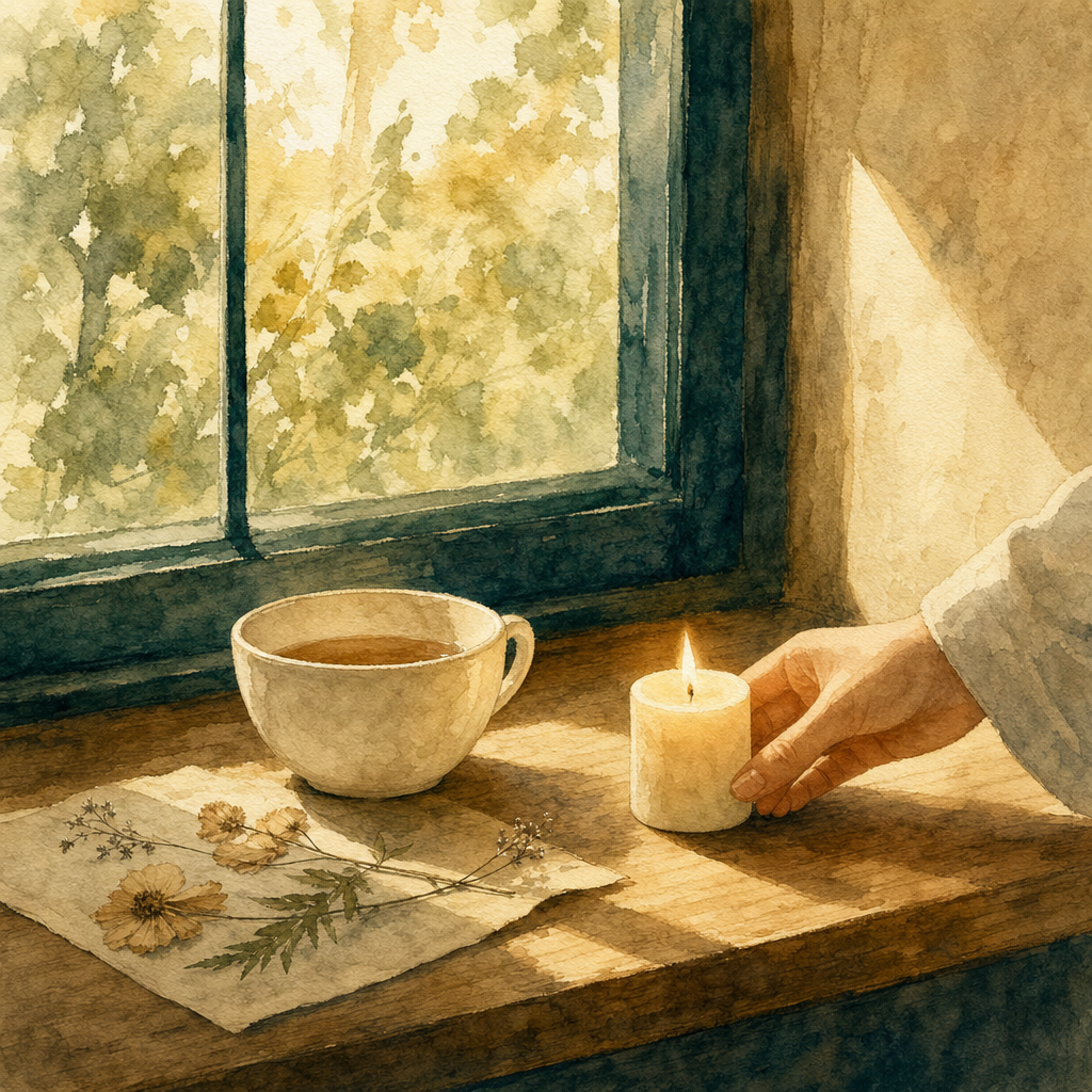 Solenari Care — a candle on the windowsill